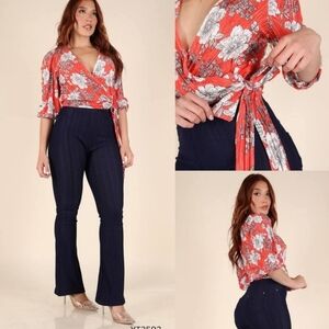 Floral Wrap Top